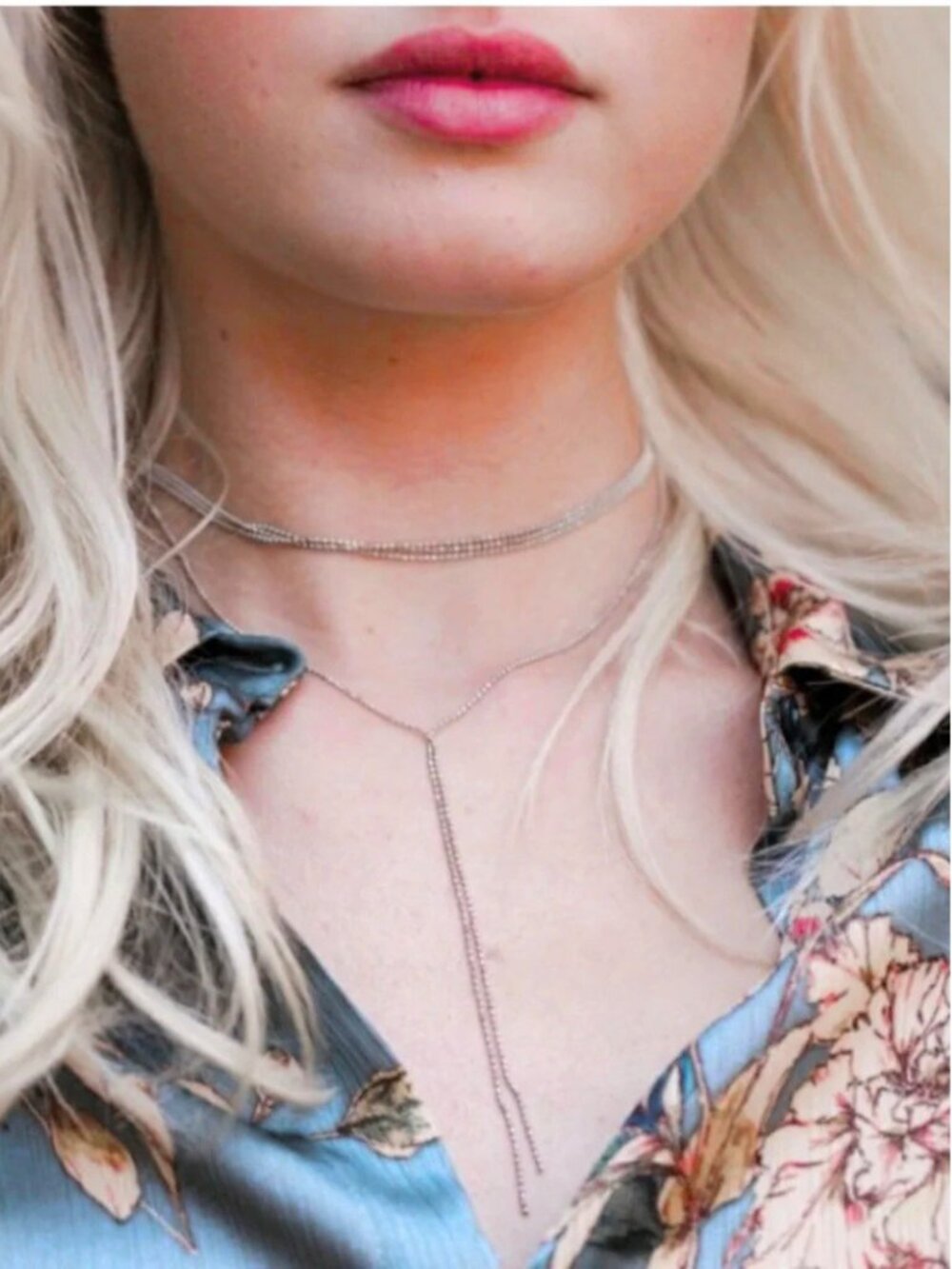 NWT 8 Other Reasons Nine Lives Choker Necklace Rhodium Silver Layered Lariat